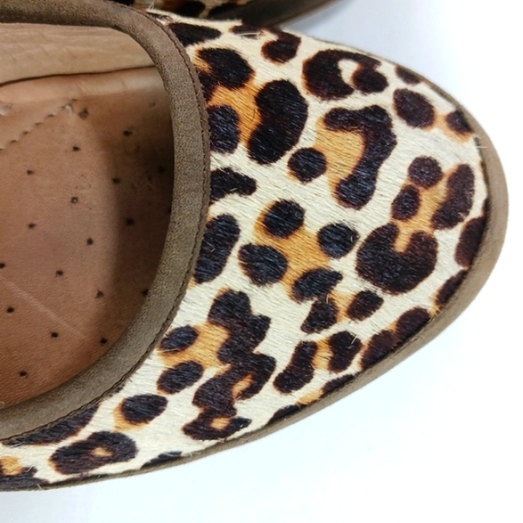 ECCO Leopard Print Ballet Flat Calf Hair Leather Insole Womans 5.5 - Picture 12 of 12